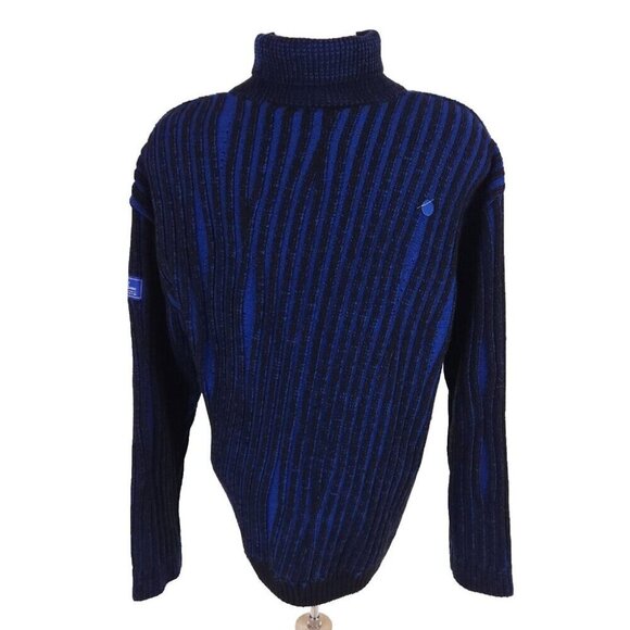 Ader Error Frank Turtleneck Size A3 L Oversized Mens Blue Sweater $485 - Picture 2 of 14